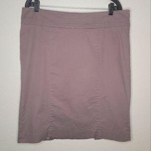 Size 14 Loft lined skirt business casual double back slit zip up knee length